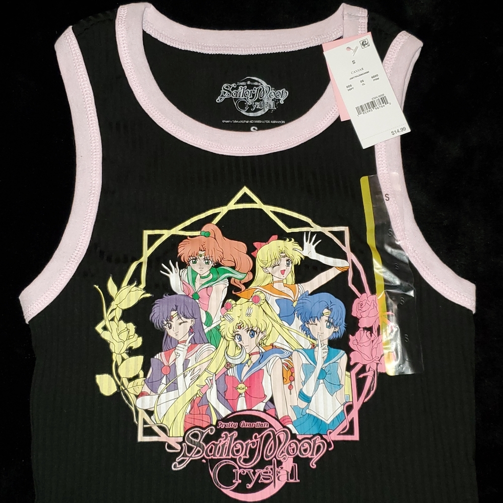 Sailor moon cropped tank top